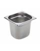 BACINELLA INOX GASTRONORM AISI 304 18/10 GN 1/6 mm.176x162xh150