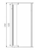 Vetrina neutra ad 1 fronte cm. 112x63x55h