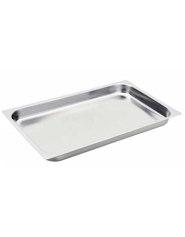 Teglia in acciaio inox per forno a gas GN 1/1 cm 53x32,5x4h