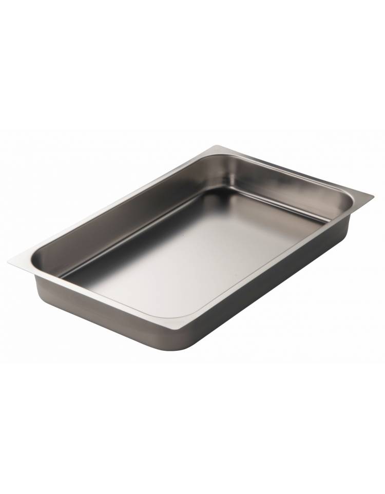 Teglia in acciaio inox per forno a gas GN 1/1 cm 53x32,5x6,5h - TEGLIE INOX  GN PER FORNO A GAS - Teglie - Pentolame ed articoli