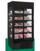 Frigo murale refrigerato chiuso con porte scorrevoli Temperatura 0° +10°C-Esterno ed interno in colore nero-cm 133,5x73,7x198,7h