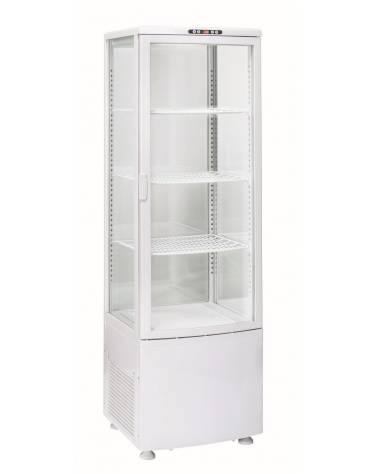 Vetrina espositiva colore bianco - refrigerazione ventilata, +2/+12°C - capacità Lt. 235 - Classe B - cm 51,5x48,5x169h