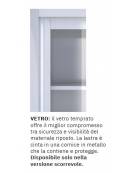 ARMADIO METALLICO CON ANTE SCORREVOLI IN VETRO TEMPERATO CON SERRATURA - cm 150x60x200h