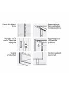 ARMADIO METALLICO CON ANTE SCORREVOLI IN VETRO TEMPERATO CON SERRATURA - cm 150x60x200h