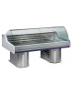 Banco espositore refrigerato in acciaio per pesce da cm. 350x119,5x117,5h