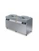 Confezionatrice macchina sottovuoto a campana carrellata DOPPIA CAMERA da cm 72x57x22h cadauna - N°4 Barre da cm. 55
