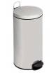 Pattumiera in acciaio inox - lt 30 - Apertura a pedale con coperchio a chiusura silenziosa