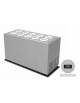 Banco gelati granite -5° -20°C - N° 10+8 Pozzetti gelato granite da Lt. 7,5 - SENZA CARAPINE - COLORE GRIGIO - CM 152X67,9X96,1H