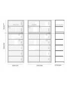 ARMADIO ANTE BATTENTI IN METALLO CON SERRATURA cm. 120 x 45 x 200 h.