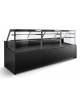 Bancone vetrina pasticceria ventilata +1° +4°C orizzontale con vetri dritti alti - Da rivestire - cm 122,5x137x107h