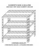 Scaffalatura inox a bulloni cm. 90x30x150h-PIANI ASOLATI