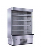 Espositore murale INOX refrigerato da cm. 188,5-SALUMI/FORMAGGI