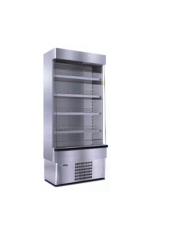 Espositore murale INOX refrigerato da cm. 98,5-PER CARNE