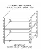 Scaffalatura inox a bulloni cm. 100x30x150h