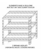 Scaffalatura inox a bulloni cm. 60x30x150h-PIANI ASOLATI