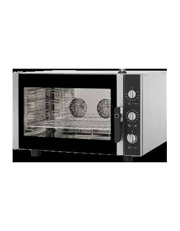 Forno Elettrico gastronomia/pasticceria in acciaio inox a convezione e vapore - 4 teglie -  cm 86,5x73,5x56,5h