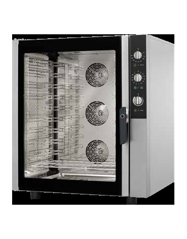 Forno Elettrico in acciaio inox a convezione - con vapore - 10 teglie - cm 86,5x77,5x101,5h