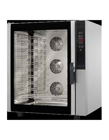 Forno Elettrico in acciaio inox a convezione - comandi digitali - con vapore - 10 teglie - cm 86,5x77,5x101,5h