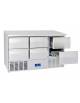Saladette refrigerata in acciaio inox con 6 cassetti, 0° + 8°C - lt 570 - Classe D - mm 1365×700×880h