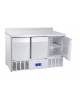 Saladette refrigerata in acciaio inox 3 porte con alzatina refrigerazione statica  0° + 8°C - mm 1365×700×980h