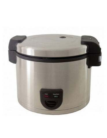 Cuociriso professionale in acciaio da Lt 8 ,recipiente interno: antiaderente - Diametro pentola mm  Ø 340