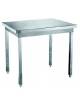 Banco di lavoro in acciaio inox 304 - con barra di rinforzo sotto il piano - cm 140x60x85h