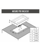 Vasca da Incasso Refrigerata per Gastronomia - Ventilata - 4 Vaschette GN - mm 1422x750x562h