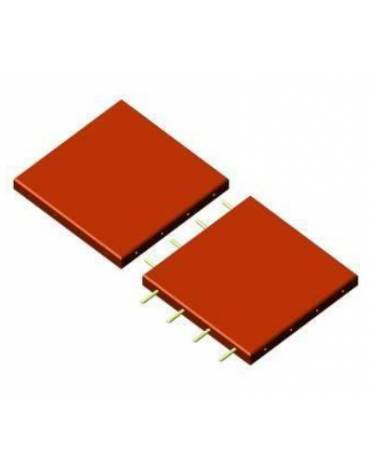 Mattonella per pavimentazione antitrauma per parchi gioco cm. 50x50 spessore mm. 40 - Colore rosso - HIC 150