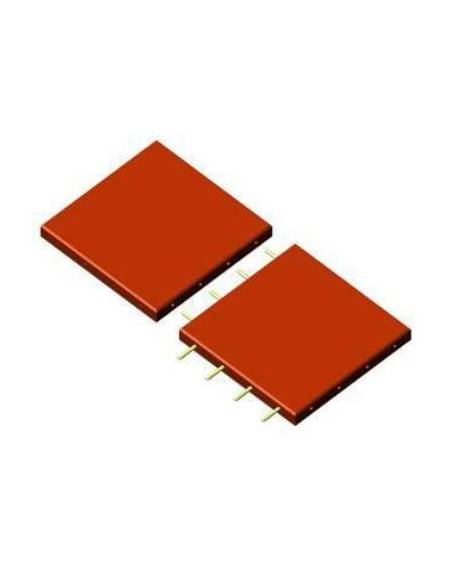 Mattonella per pavimentazione antitrauma per parchi gioco cm. 50x50 spessore mm. 40 - Colore rosso - HIC 150