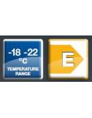 Banco refrigerato ventilato 3 sportelli in Acciaio Inox Aisi 304 - con alzatina -18° -22° C - Classe E - cm 179,5x70x95h