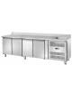 Tavolo refrigerato ventilato con lavello - 4 porte - Temperatura -2° +8°C - Classe energetica C - cm. 250x70x96h