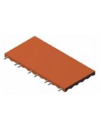 Pavimentazione mattonella antitrauma cm. 50x100 per parco giochi spessore mm. 40 - Colore rosso - Per altezza critica di caduta 
