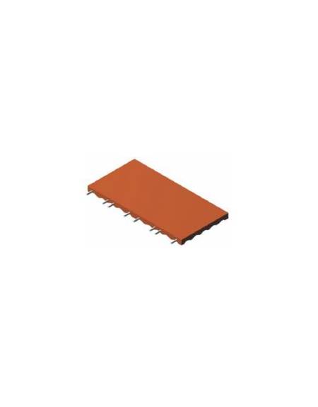 Mattonella antitrauma cm. 50x100 per parco giochi spessore mm. 50 - Colore rosso-Per altezza critica di caduta mt 1,7