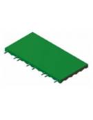 Mattonella antitrauma cm. 50x100 per parco giochi spessore mm. 40 - Colore verde Per altezza critica di caduta mt 1,5