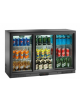 Espositore refrigerato ventilato per bibite - 3 porte scorrevoli- 303 litri - temp. da + 2° C/ + 8° C - cm 133,5x51x90h