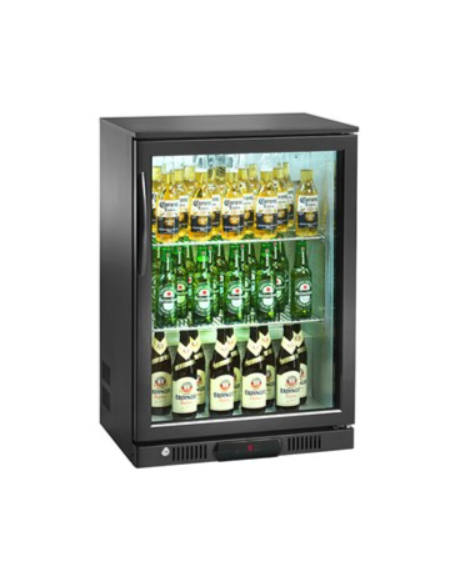 Espositore refrigerato ventilato per bibite - 1 porta a battente- 116 litri - temp. da + 2° C/ + 8° C - cm 60x50x84h