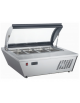 Vetrina espositore per gelato statica -18° -25° C da banco, in acciaio inox - capacità 4x5 lt. - cm 80,5x66,6x35,6h