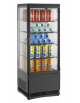 Espositore refrigerato ventilato 0° + 12° C per bibite - 1 porta - capacità 78 litri - colore Nero - cm 42,8x38,6x96h