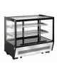 Espositore refrigerato ventilato da banco, vetri dritti - capacità 160 litri - 0° C/ + 12° C - mm 880x568x686h