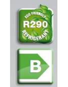Espositore refrigerato ventilato da banco, vetri dritti - capacità 242 litri - 0° C/ + 12° C - mm 1219x568x686h