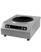 Wok a induzione con 1 zona, potenza 5000 W - TRIFASE - display digitale touch - mm 400x485x180h