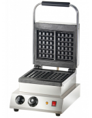 Piastra singola per waffle in ghisa - con avvisatore acustico temporizzabile - potenza 2200 W - mm 300x450x250h