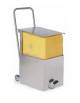 CARRELLO CONTENITORE IN ACCIAIO INOX AISI 304 RIFIUTI SPECIALI - ADATTO A CONTENITORI DA 20-40-60 LITRI