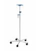 Piantana portaflebo amagnetica in acciaio inox idonea per risonanza magnetica - 2 ruote antistatica con freno