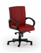 Poltrona semi-direzionale Braccioli e basi in nylon nero alzata a gas con movimento oscillante cm 65x76x91/100h