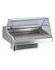 Vetrina refrigerata da banco con vetro diritto-Mensola intermedia in cristallo-N° 1 Evaporatore-Statica +2° +4°C-cm 125,6x79x81h