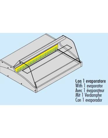 Vetrina refrigerata da appoggio - vetro diritto - Mensola intermedia in cristallo - mm 1506x790x810h