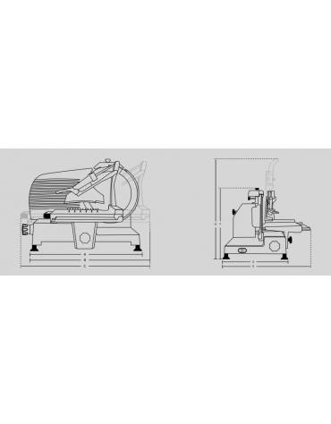 Affettatrice verticale professionale lama da 33 cm - LUX - Salumi o Carni -  Affilatoio Fisso