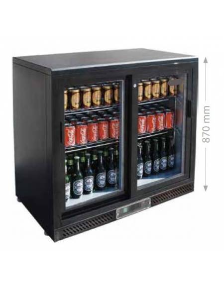 Espositore refrigerato orizzontale per bibite 2 porte - cm 92x53,5x92,5h