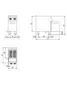 Friggitrice elettrica professionale 2 vasche Lt 8+8 DIMENSIONI CM.40x73x87h